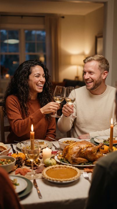AI Thanksgiving video: AI-generated sample scene with fictional characters